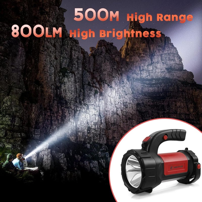 AlpsWolf Camping Lantern Rechargeable, 2 Pack Same LED Flashlight Spotlight Lantern with 800LM, 3600 Capacity Powered, Red Portable Bright Camping Light for Outdoor Hiking, Power Outages - Image 4